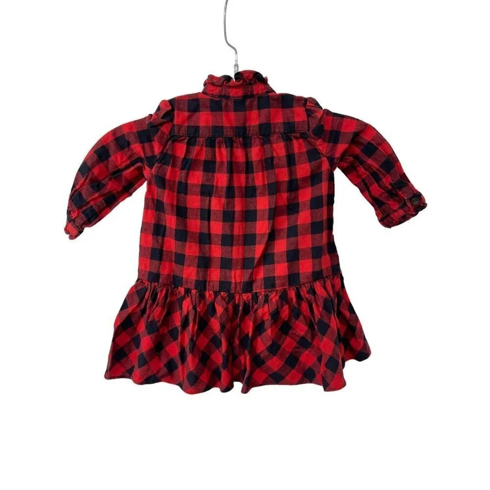 Ralph Lauren dress Size 9 Months Red And black Buffalo Check
